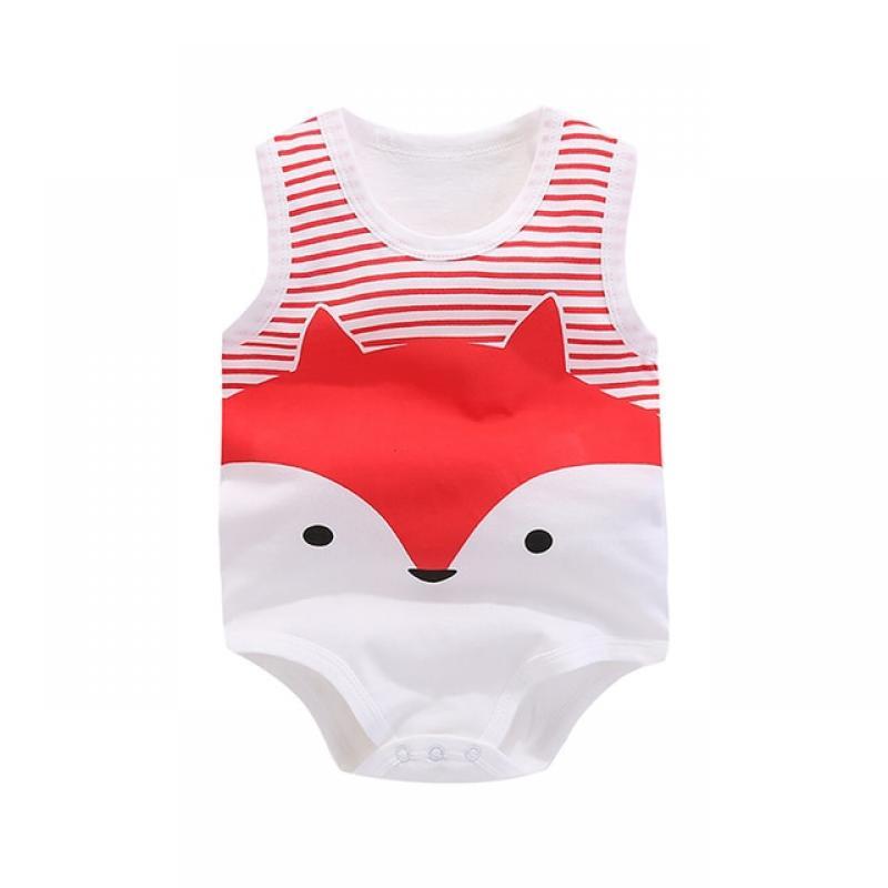 Summer Newborn Boy Girl Romper Baby Cartoon Clothes Toddler Cute Bebies Costume Kid Sleeveless Unisex Onesie Jumpsuit 0-24Months