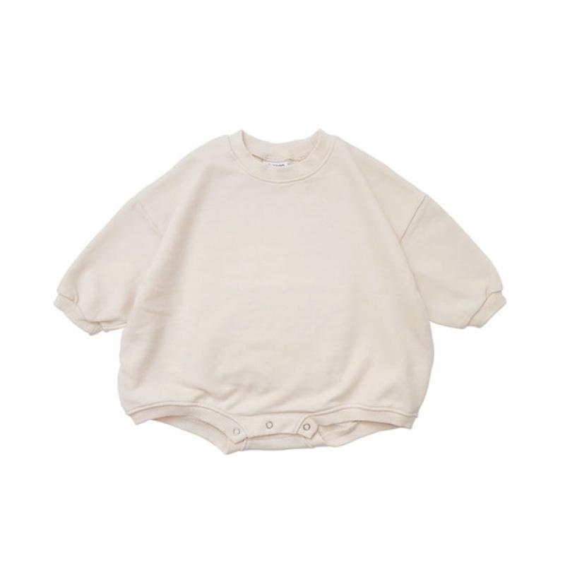 INS 0-24M Newborn Infant Baby Girl Boy Sweatshirt Romper Toddler Long Sleeve Basic Cotton Oversize Rompers Baby Clothes Jumpsuit