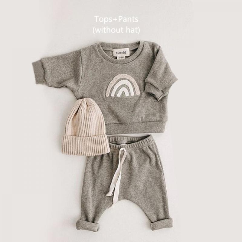 2023 Spring Fashion Baby Clothing Baby Girl Boy Clothes Set Newborn Sweatshirt + Pants Kids Suit Outfit Costume Sets Accessories