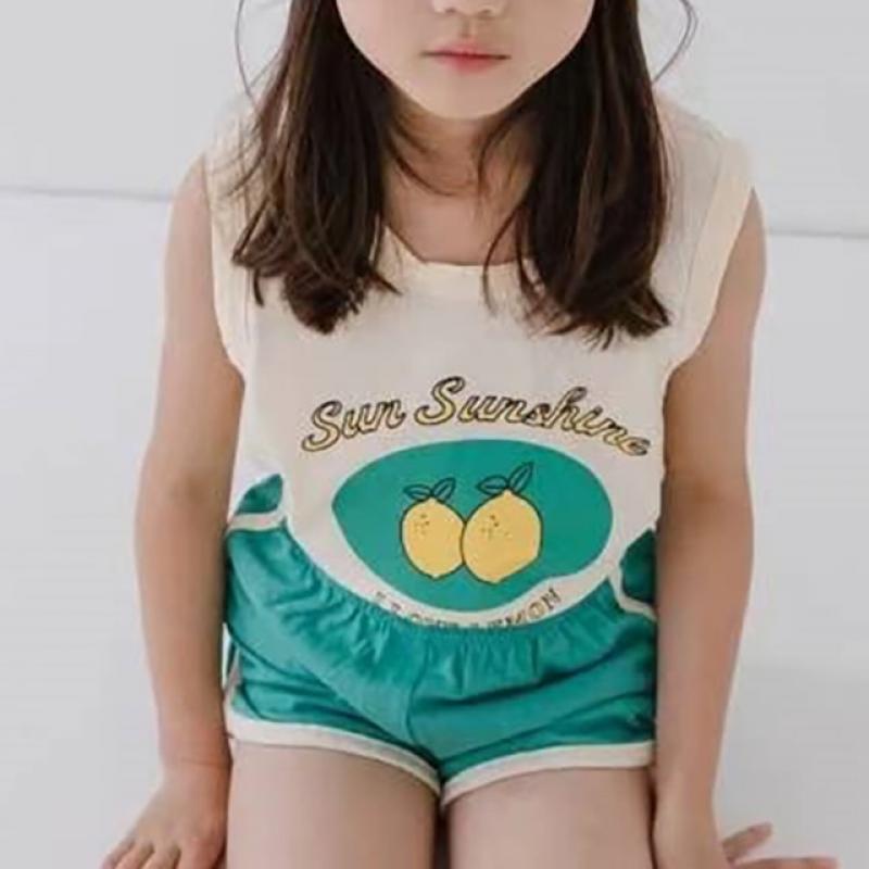 MILANCEL 2022 Summer Baby Clothing Set Fruit  Print Girls  Vest Suit Casual Boys Tee and Shorts