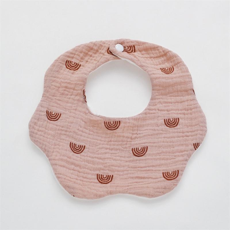 Cotton Gauze Print Baby Bibs New Wave Absorbent Saliva Towel Newborn Burp Cloths Bandana Scarf for Boys Girls Feeding Drool Bib