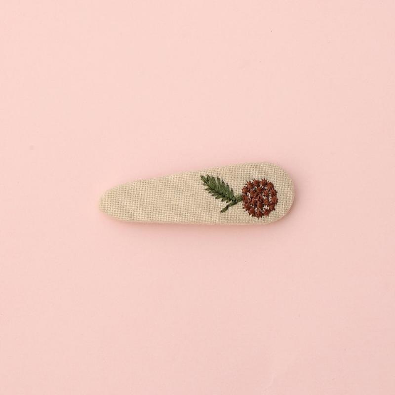 New Cute Embroidery Waterdrop Shape Hair Clips for Girls BB Hairpin Barrettes Headwear Kids Baby Hair Accessories 1pcs/set