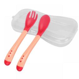 Hot Sale 3pcs/set Small Toddlers Utensils Plastic Baby Spoons Infant Feeding Tool Heat Sensitive Kids Tableware