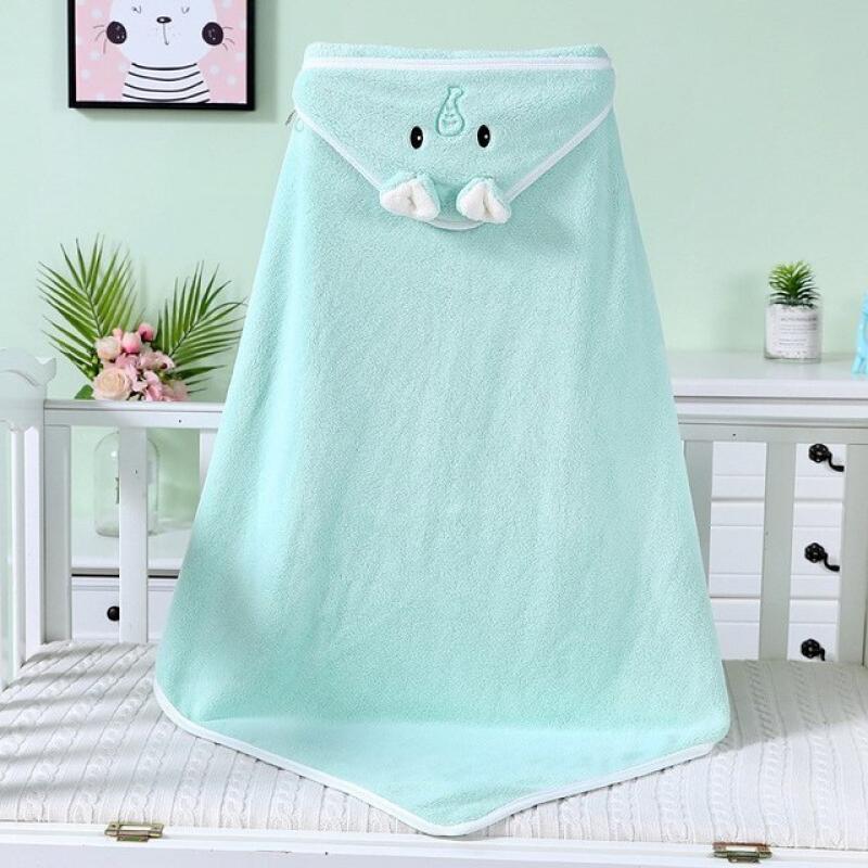 Baby Bath Towel Soft Warm Sleeping Swaddle Wrap for Girl Boy Coral Fleece Newborn Blanket Toddler Hooded Baby Stuff Bathrobe