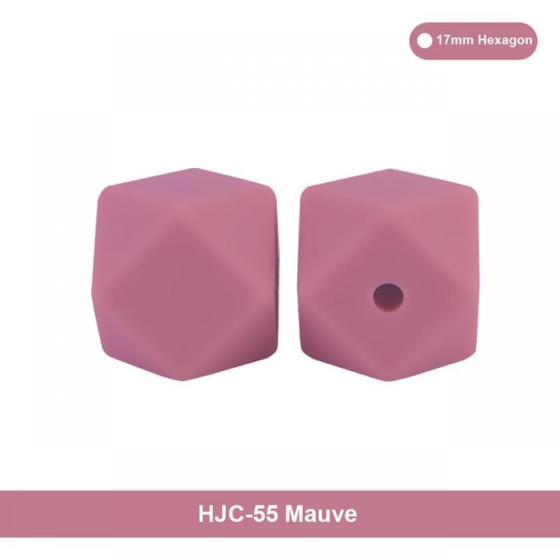 Mabochewing 10pcs 17mm Hexagon Chew Teething Bead Food Grade BPA Free Soft Silicone Beads Baby Teethers Pacifier Jewelry Making