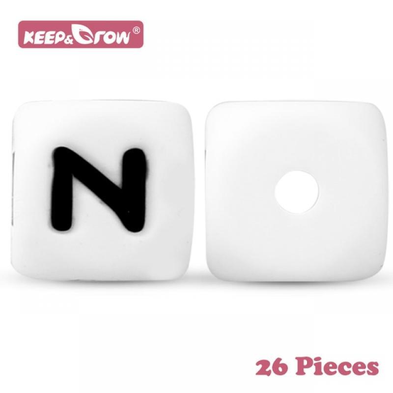 26/50/100/300/1000Pcs Silicone Letters Beads 12MM English Alphabet Letter For Personalized Name DIY Pacifier Clips Teether Toys