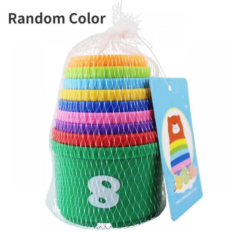 Figure & Letters Children Educational Toys Baby Fun Stacking Cups Toy Fun Rainbow Cups Stacking Tower Mini Bear Toy Gifts