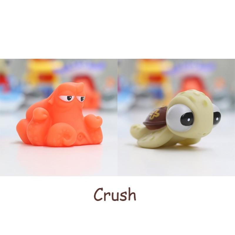 Baby Bath Toys Finding Fish Float Spray Water Squeeze Toys Soft Rubber Bathroom Play Animals Bath Figure Toy for Children