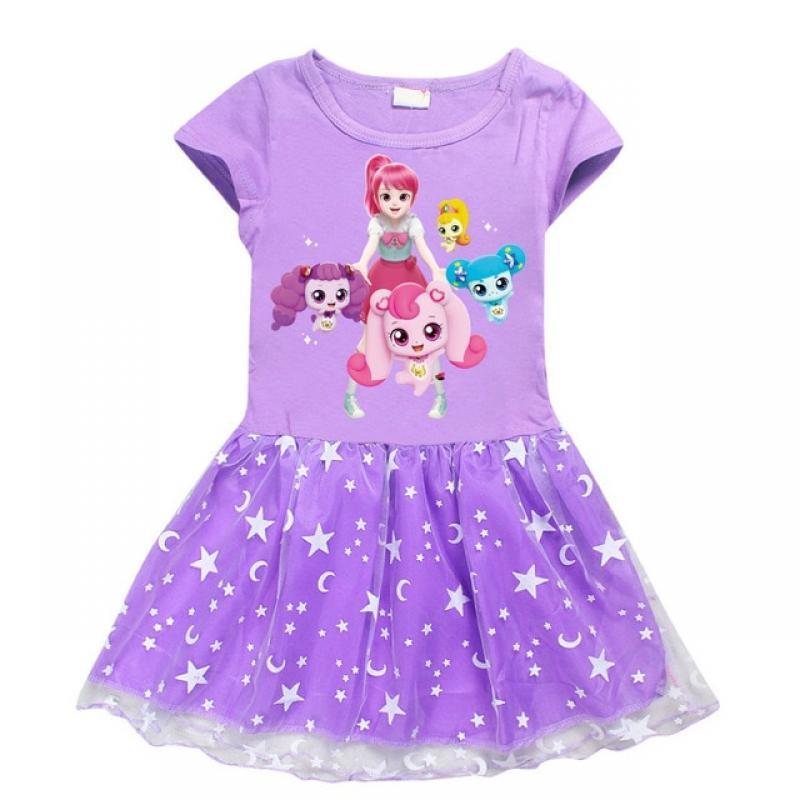 Twinkle Catch Teenieping Clothes Children 캐치! 티니핑 Dresses Cotton Casual Girls Dresses Toddler Baby Kid Princess Lace Party Dress