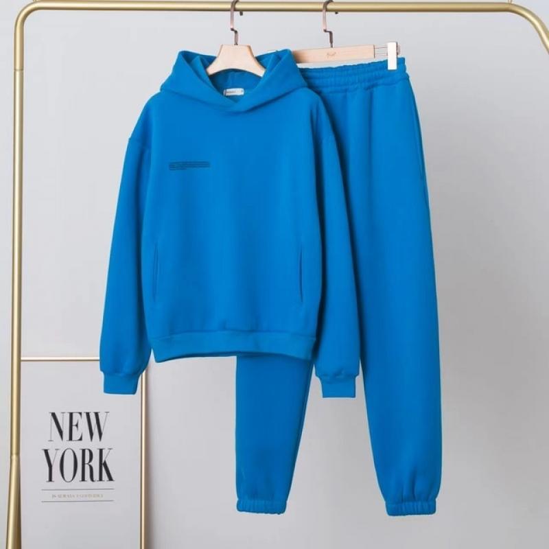 100% Cotton Solid Two Pieces Sets Sweatsuits Hoodies Long Track Pant Women and Men Sweatshirts Tracksuits Spring Autumn Clothing