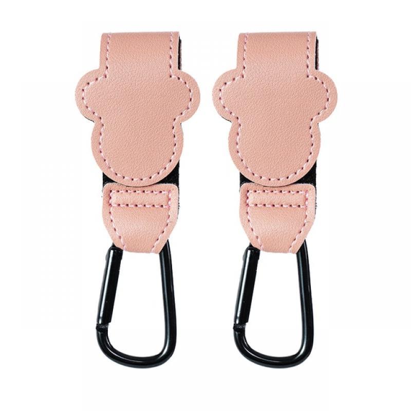 Baby Stroller Hook Fashion PU Leather Adjustable Pram Hook Cart Organizer Diaper Bag Hanger Children Boy Girl Travel Accessories