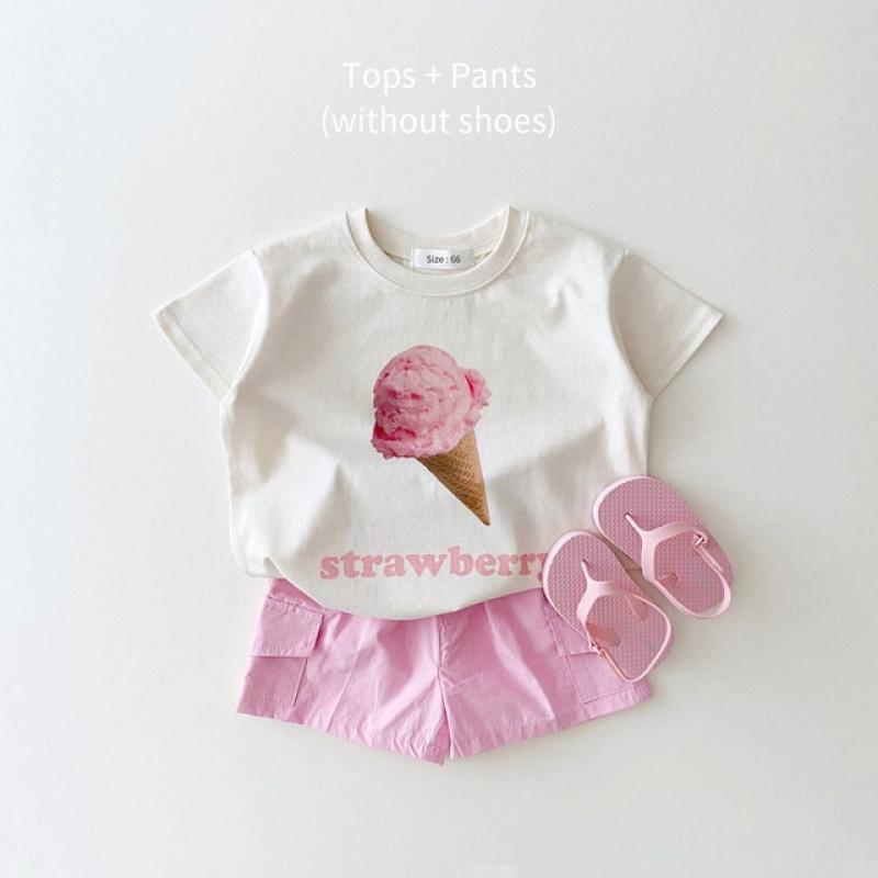 Brand Summer Cotton Baby Sets Leisure Sports Boy Girls T-shirt + Shorts Sets Toddler Clothing Baby Boy Clothes Kids Outfits
