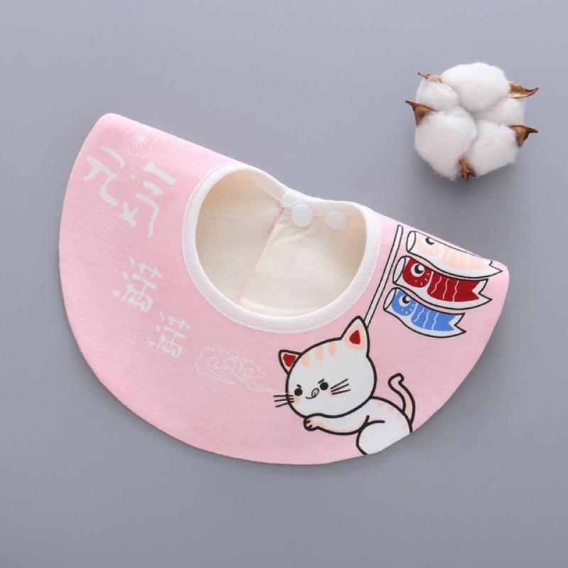 Baby Cotton Bibs Petal Infants Cartoon Print Feeding Saliva Towel Newborn Toddler Soft Burp Cloth For Spring Autumn Cute Kid Bib