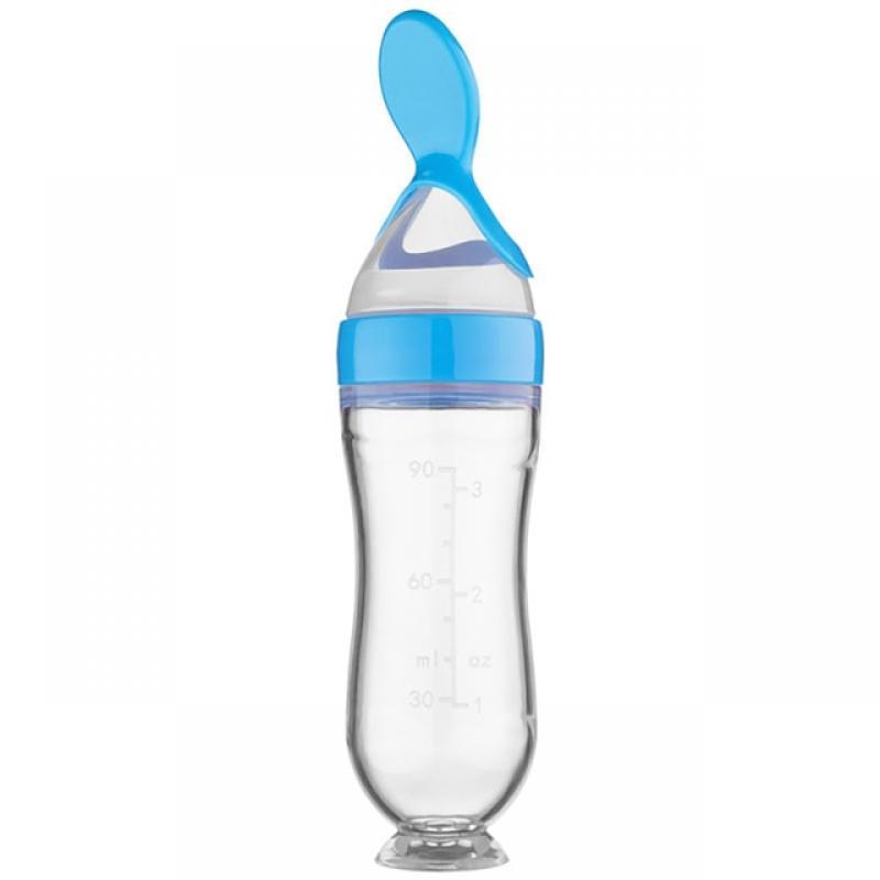 Squeezing Feeding Bottle Silicone Newborn Baby Training Rice Cereal  Food Spoon Supplement Feeder Safe Useful Tableware For Kids