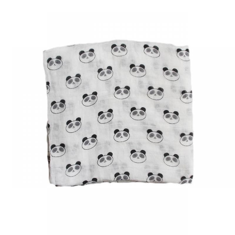 120X120CM Muslin Blanket Cotton Baby Swaddle Soft Print Newborn Blanket Bath Towel Gauze Infant Wrap Sleepsack Stroller Cover