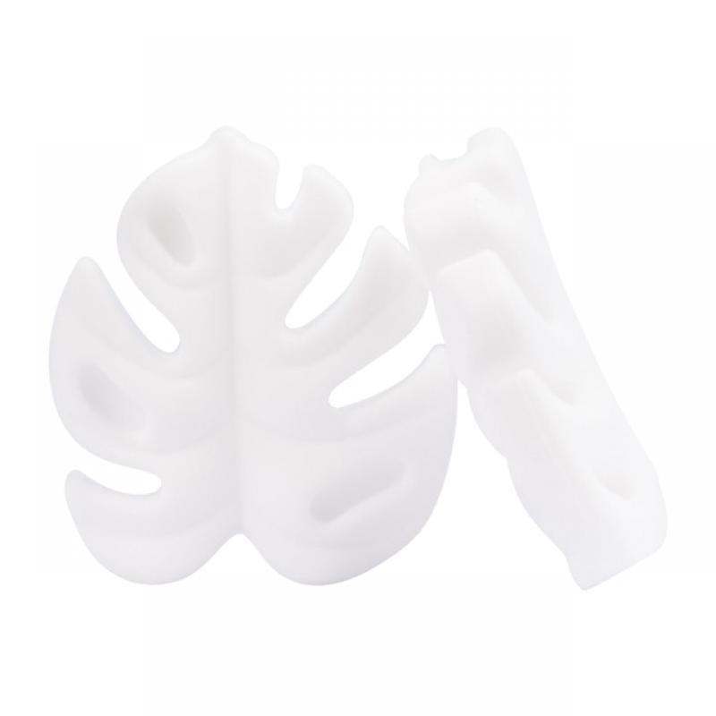 LOFCA 30pcs Silicone Monstera Beads Cartoon Leaf BPA Free Silicone Teether Baby Accessories Toys   DIY Necklace Pacifier Chain