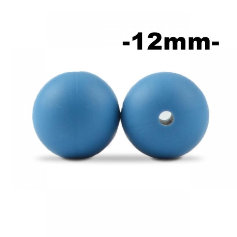 LOFCA 12mm 100pcs Silicone Beads Round Teether Baby Nursing Necklace Pacifier Clip Oral Care BPA Free Food Grade Colorful