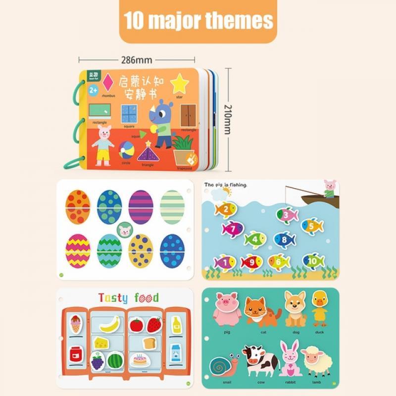 Kid Quiet Busy Book Montessori Baby Educational Toy Pasture Animal Sorting Match Game Baby Sticker Toy For Child First Book Gift