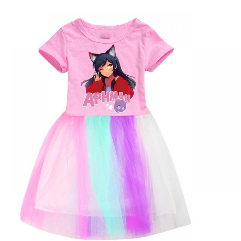 Kids Dresses for Girls Summer Girls Dress Baby Short-sleeved APHMAU Princess Tutu Dress Cosplay Party Birthday Dress Vestido 10