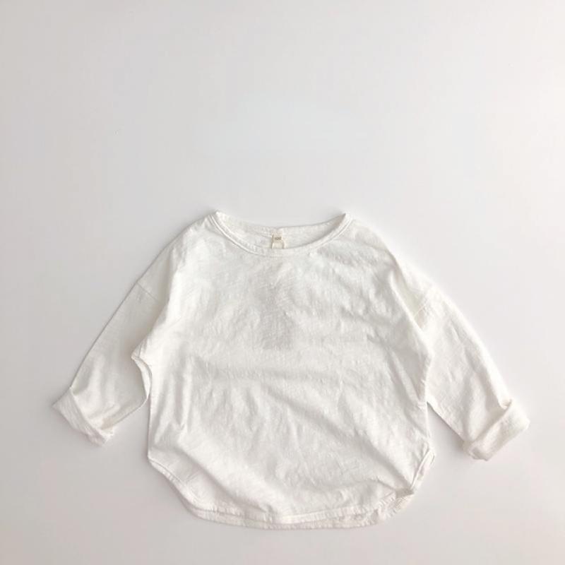 Spring Autumn Children Boys Girls T-shirt Bamboo Cotton Solid Casual Long Sleeve T-shirts for Kids Soft Kids Tops Unisex Clothes