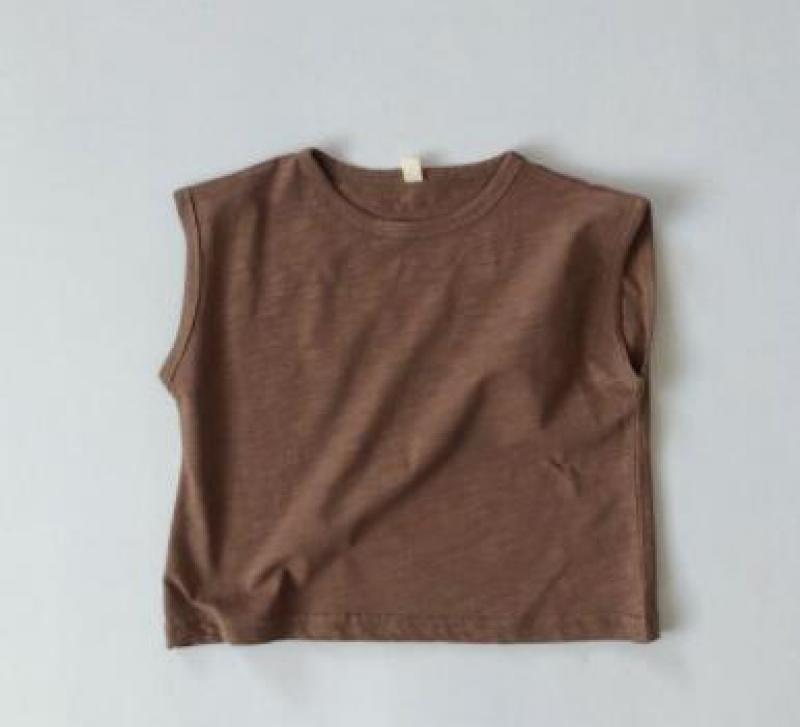 Baby Girls Boys Vest Kids Short Sleeved Cotton Solid Color T-shirt Baby Girls Boys Pullover Vest Spring Autumn Baby Clothing