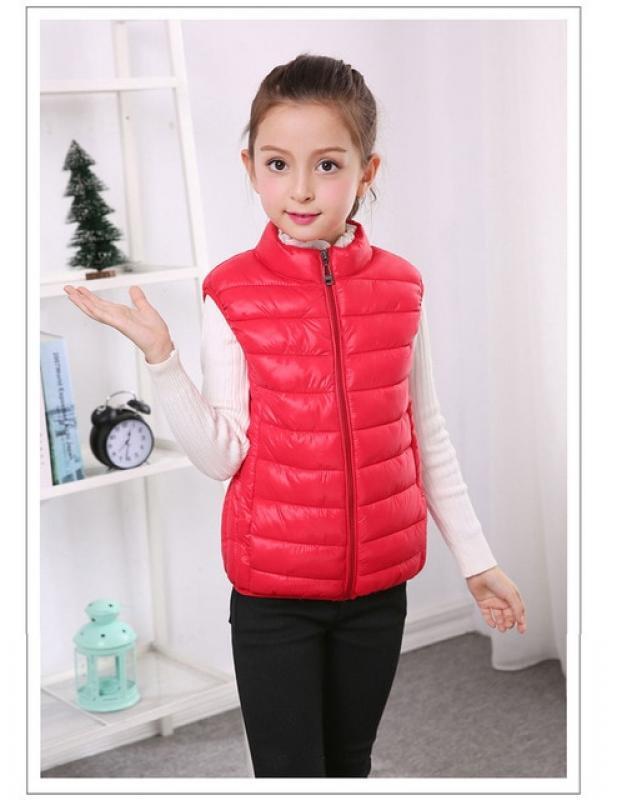 Boys Sleeveless Jacket Vest Girls Cute Vest Winter Down Vest Waistcoats Children Clothing Autumn Kids Warm Coat Cotton Vest