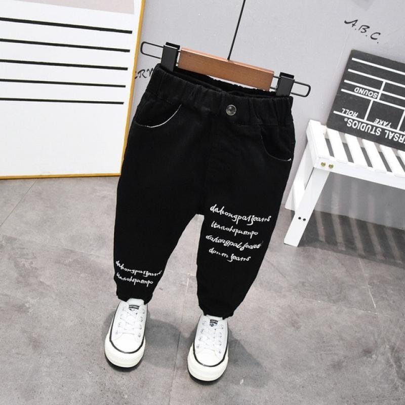 New Boys 'Jeans Edition White / Black Broken Caverns Cowboy Trousers Jeans kids 2021 Baby boy Jeans Children's Denim Streetwear