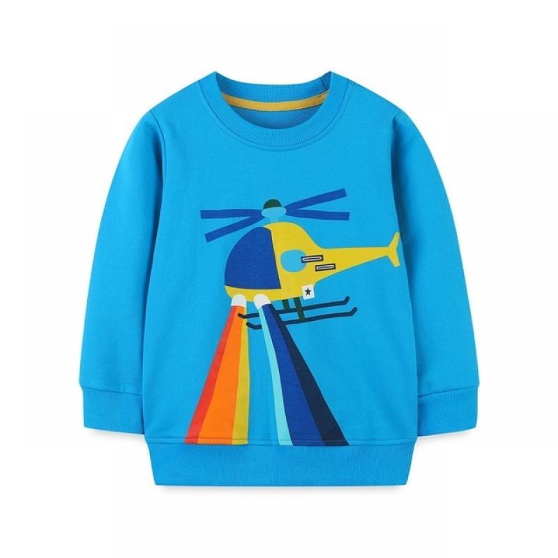 Little maven Baby Boys Sweatshirts Excavator Embroidery Infants Sweatshirts for 2 To 4 Years Kids Clothes New Autumn Clothing