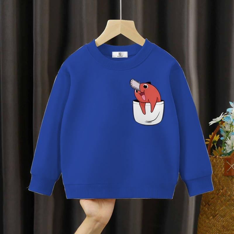 Chainsaw Man Print 2022 New Children's Autumn Clothing Kids Boys Casual Fashion Hoodies Girls Cartoon Long Sleeve Sweatshirts