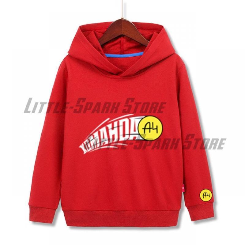 Merch A4 Cartoon Children Hoodies New Summer Boys Girls Hooded sweatshirts Влад a4 Бумага Print Kids Clothing Tops Tees