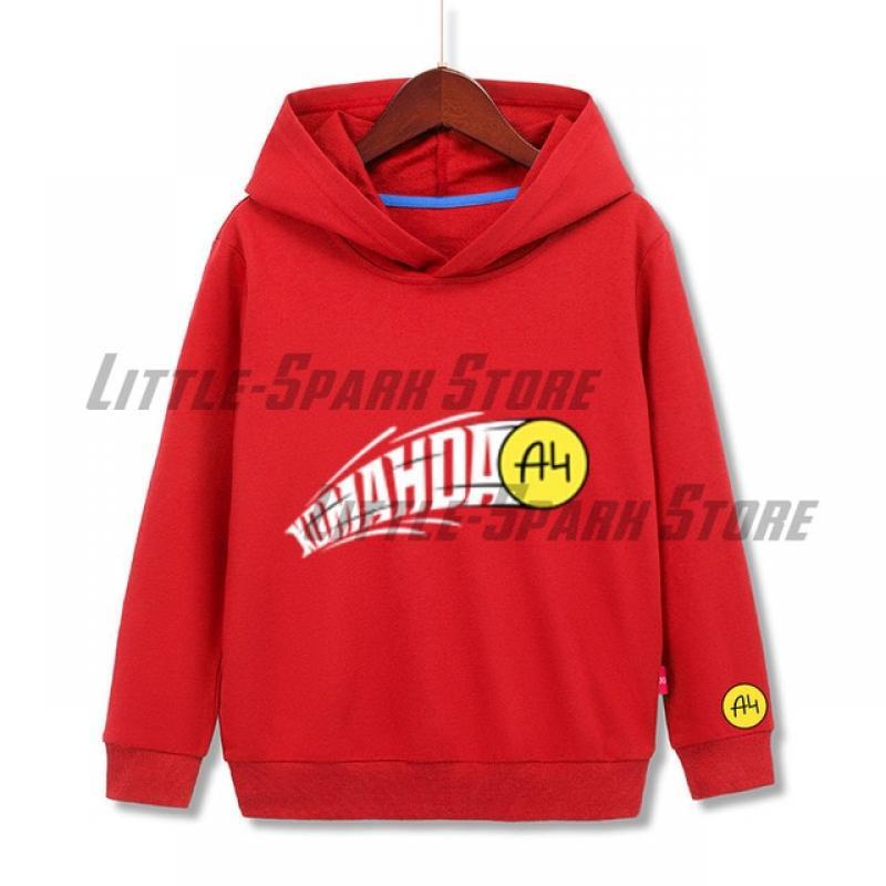 Merch A4 Cartoon Children Hoodies New Summer Boys Girls Hooded sweatshirts Влад a4 Бумага Print Kids Clothing Tops Tees