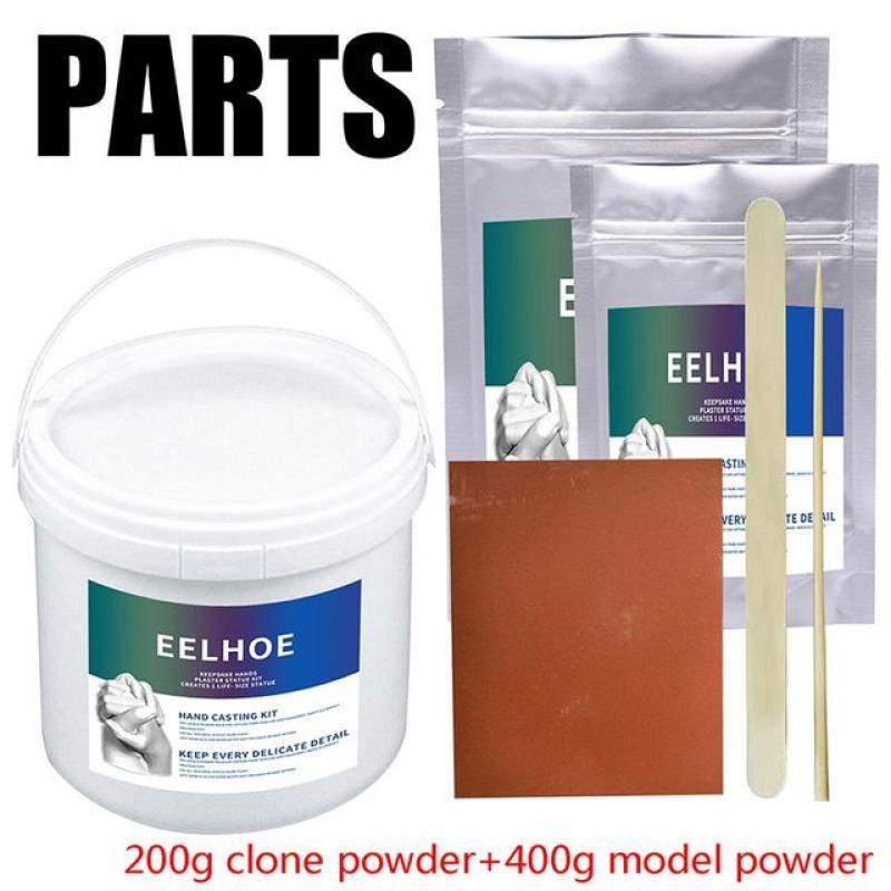 DIY Replica 3D Hand Amp Foot Print Mold Powder Gypsum Powder Baby Birthday Gift Handprint Footprint Plaster Casting Kit 1set