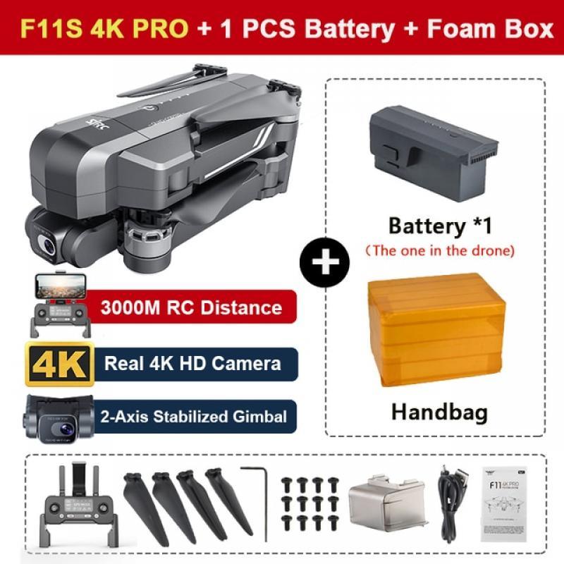 2023 F11S 4K PRO Drone 4K Profesional EIS HD 2-Axis Gimbal GPS 5G WiFi 3KM RC Distance FPV Dron F11 PRO Brushless Quadcopter