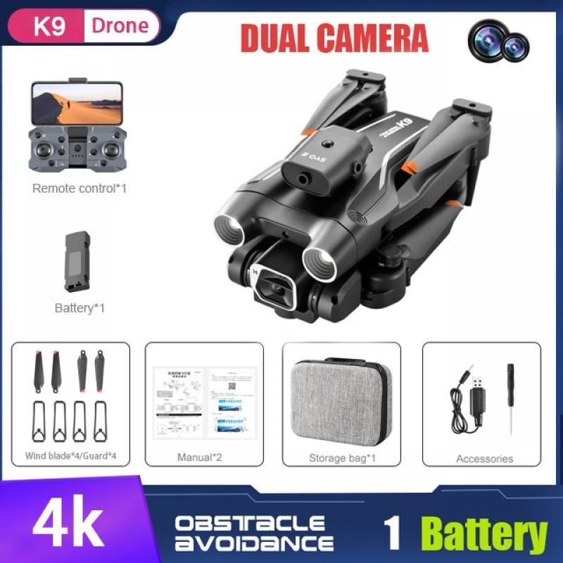 RC K9 Drone 4K HD Obstacle Avoidance Dual Camera UAV Dual Camera WIFI Remote Control Quadcopter Professional Drone Gifts VS z908