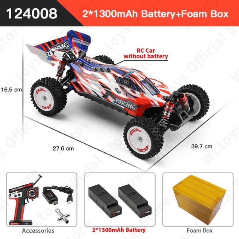 WLtoys 124008 60KM/H 4WD RC Car 3S Professional Racing Car Brushless Electric High Speed Off-Road Drift Remote Control Toys Gift