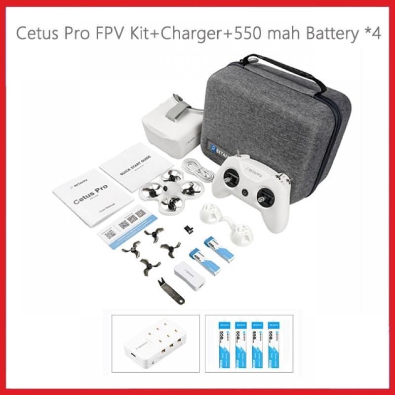 BETAFPV Cetus Pro FPV Kit VR02 Goggles Literadio2 SE Transmitter BT2.0 450/550mah 1S Battery Brushless Racing Drone Quadcopter