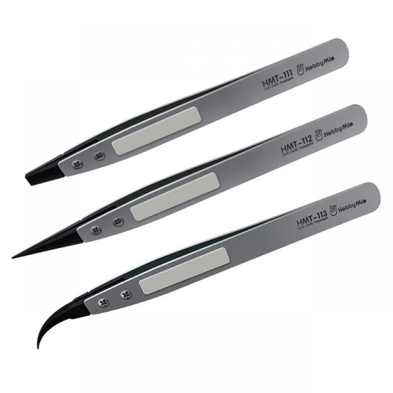 HMT-111 Anti Static High Precision Decal Tweezers Plastic Military Model Kit Gundam Art Doll Handicraft Building Making Tool