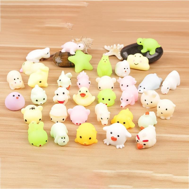 2pcs Squishy Toy Cute Animal Antistress Ball Squeeze Mochi Rising Toys Soft Sticky Squishi Stress Relief Toys Funny Gift for Kid