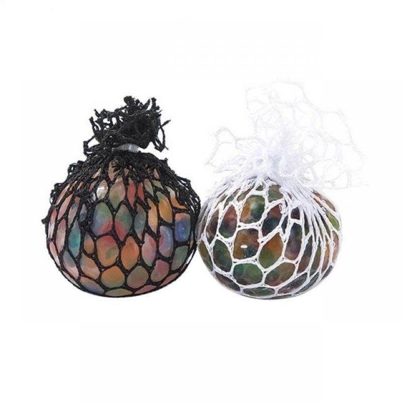 1pcs Classic Vent Decompression Toy Hand Pinch Mesh Colored Grape Ball 5cm Novelty Squeeze Exercise Antistress Grape Shape Ball