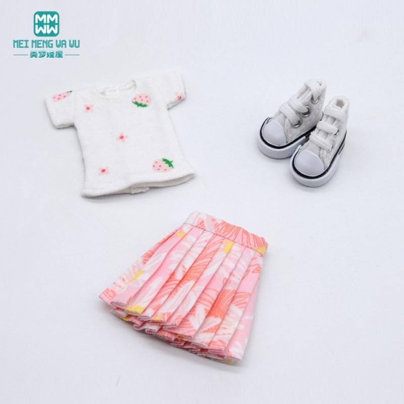 1pcs Blyth Doll Clothes fashion sweater three-piece Cardigan, skirt for 28-30cm Azone OB22 OB24 doll accessories