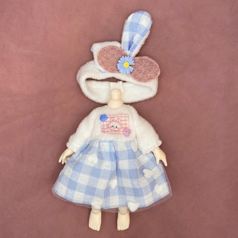 16cm Doll Clothes 8 Points Bjd Changing General Clothes Princess Dress Ob11 Cute Suit Girl DIY Dressing Suit Accessories Toys