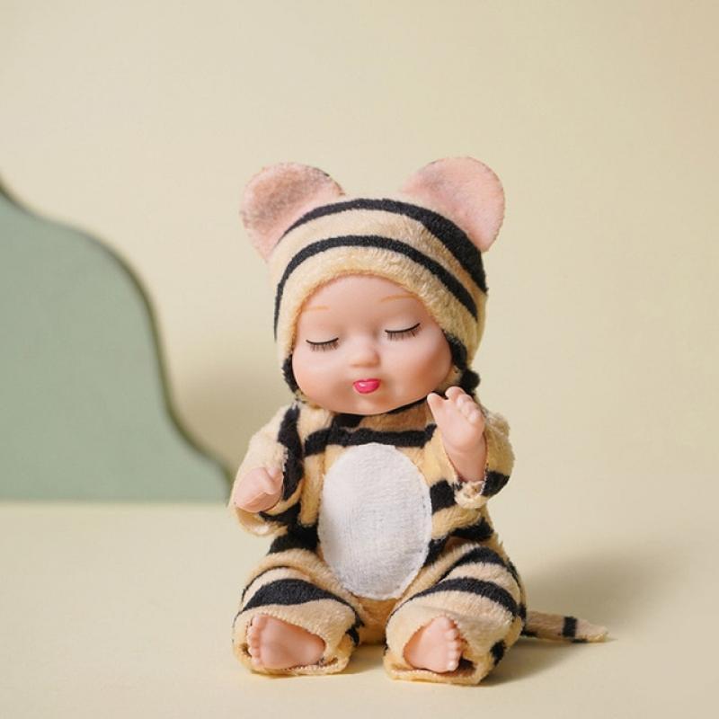 Little Baby Sleep Doll Simulation Rebirth Soothe Doll 11*5CM Plastic Dolls Girl Toys and Clothes Accessories