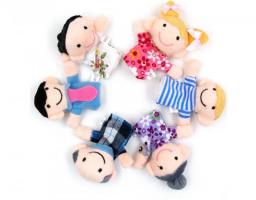 6Pcs/Set Baby Kids Family Finger Puppets Educational Story Game Hand Toys Finger Puppets Hand Puppets For Kids Tell Story Toys