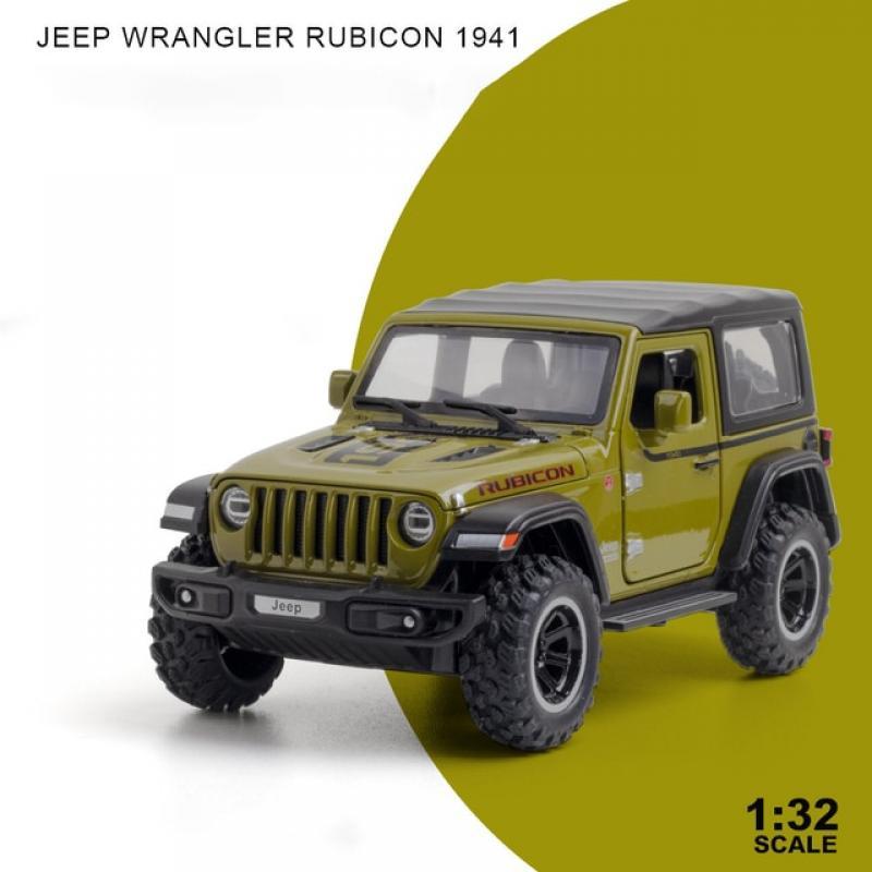 1:32 Jeeps Wrangler Rubicon Off-Road Alloy Model Car Toy Diecasts Metal Casting Sound and Light Car Toys For Children Vehicle