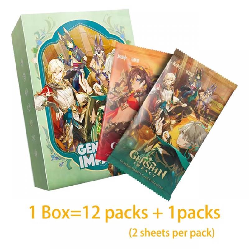 New Original Genshin Impact Card Box Anime Game SAP SSP Xiao Zhong Li Hu Tao Kamisato Ayaka Raiden Shogun Collection Kids Gifts