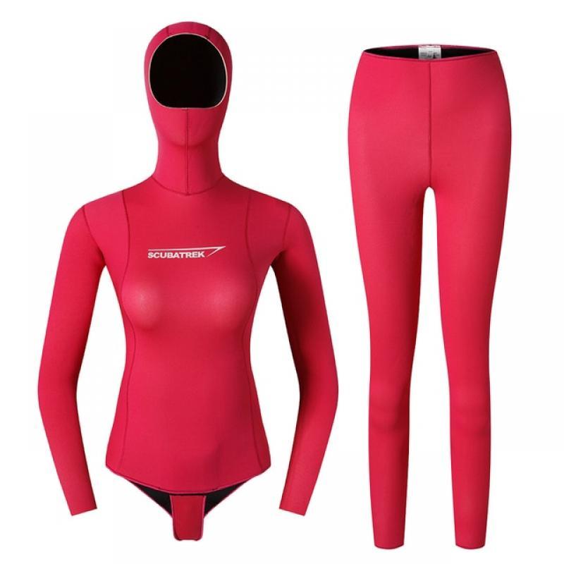 3mm Diving Suit Snorkeling Swimsuit Women's Long-Sleeved Sun Protection Korean Style Guard Jellyfish Suit Snorkeling Socks