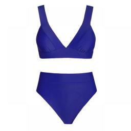 CUPSHE Tall Triangle High Waist Bikini Set Swimsuit For Women Solid Pink Sexy Two Pieces Beachwear 2023 Bathing Suit Swimwear