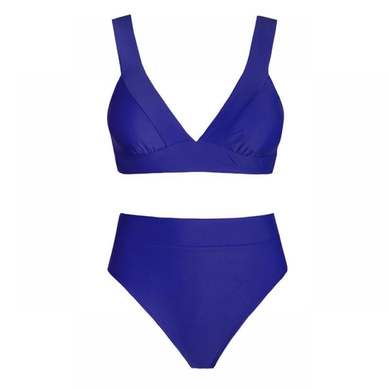 CUPSHE Tall Triangle High Waist Bikini Set Swimsuit For Women Solid Pink Sexy Two Pieces Beachwear 2023 Bathing Suit Swimwear