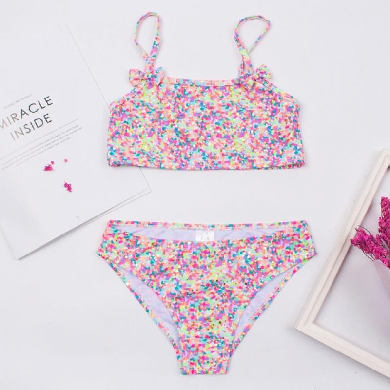 Multi Style Kids Girls Bikini Set 2023 New Print Girls Kids Swimwear Swimsuit Summer Children Biquini Infantil Bathing Suit A369
