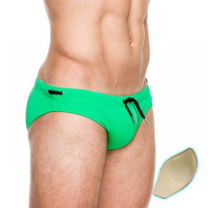 Mens Swim Brief Sexy Low Rise Solid Beach Swimming Trunks Sexy Swimsuit Man Panties Bathing Thong Surf Shorts Push Up Underpants
